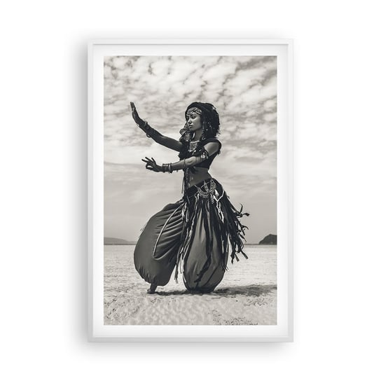 Obraz - Plakat - Taniec południowych wysp - 61x91cm - Tancerka Indie Orient - Foto Plakaty na ścianę w ramie białej - Plakat do Salonu Sypialni ARTTOR ARTTOR