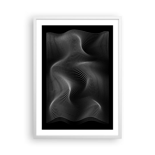 Obraz - Plakat - Taniec światła w przestrzeni - 50x70cm - 3D Linie Nowoczesny - Nowoczesny modny obraz Plakat rama biała ARTTOR ARTTOR