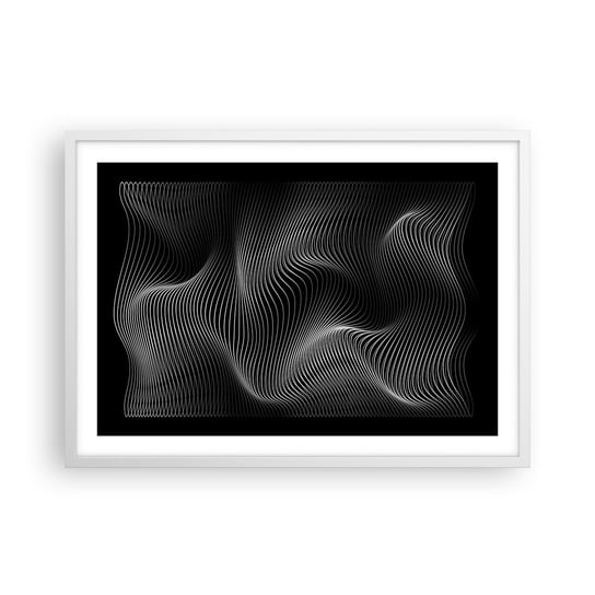 Obraz - Plakat - Taniec światła w przestrzeni - 70x50cm - 3D Linie Nowoczesny - Nowoczesny modny obraz Plakat rama biała ARTTOR ARTTOR