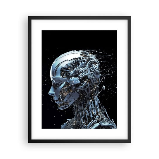Obraz - Plakat - Technologia jest kobietą - 40x50cm - Sztuczna Inteligencja Robot Przyszłość - Foto Plakaty w ramie koloru czarnego do Salonu Sypialni ARTTOR ARTTOR