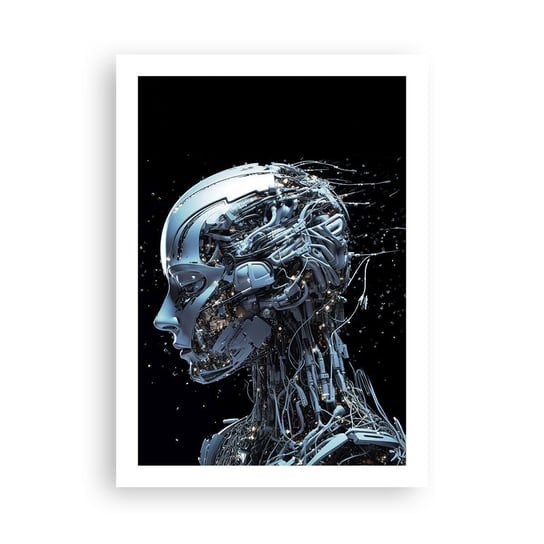 Obraz - Plakat - Technologia jest kobietą - 50x70cm - Sztuczna Inteligencja Robot Przyszłość - Nowoczesny modny obraz Plakat bez ramy do Salonu Sypialni ARTTOR ARTTOR