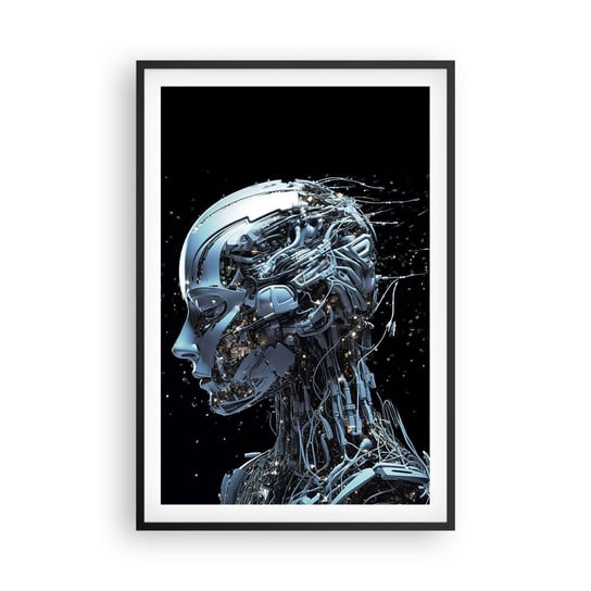 Obraz - Plakat - Technologia jest kobietą - 61x91cm - Sztuczna Inteligencja Robot Przyszłość - Foto Plakaty na ścianę w czarnej ramie - Plakat do Salonu Sypialni ARTTOR ARTTOR