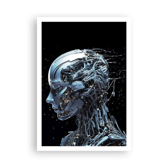 Obraz - Plakat - Technologia jest kobietą - 70x100cm - Sztuczna Inteligencja Robot Przyszłość - Foto Plakaty bez ramy na ścianę do Salonu Sypialni ARTTOR ARTTOR