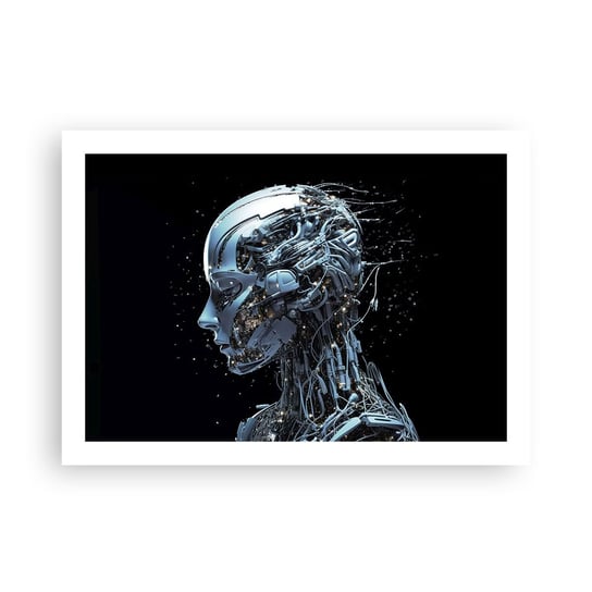 Obraz - Plakat - Technologia jest kobietą - 70x50cm - Sztuczna Inteligencja Robot Przyszłość - Nowoczesny modny obraz Plakat bez ramy do Salonu Sypialni ARTTOR ARTTOR