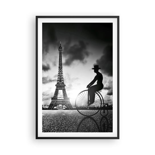 Obraz - Plakat - Tęsknota do Belle Epoque - 61x91cm - Paryż Miasto Vintage - Foto Plakaty na ścianę w czarnej ramie - Plakat do Salonu Sypialni ARTTOR ARTTOR
