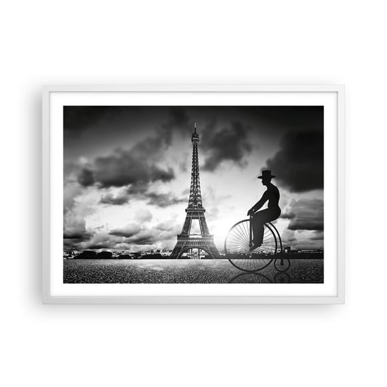 Obraz - Plakat - Tęsknota do Belle Epoque - 70x50cm - Paryż Miasto Vintage - Nowoczesny modny obraz Plakat rama biała ARTTOR ARTTOR