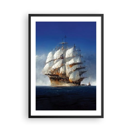 Obraz - Plakat - The great glory! - 50x70cm - Ocean Żaglowiec Klasyczny - Nowoczesny modny obraz Plakat czarna rama ARTTOR ARTTOR