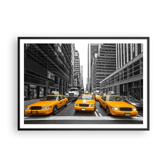 Obraz - Plakat - To my ubarwiamy miasto - 100x70cm - Miasto Nowy Jork Architektura - Foto Plakaty w ramie koloru czarnego do Salonu Sypialni ARTTOR ARTTOR