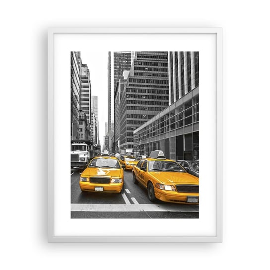 Obraz - Plakat - To my ubarwiamy miasto - 40x50cm - Miasto Nowy Jork Architektura - Foto Plakaty w ramie koloru białego do Salonu Sypialni ARTTOR ARTTOR