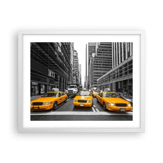 Obraz - Plakat - To my ubarwiamy miasto - 50x40cm - Miasto Nowy Jork Architektura - Foto Plakaty w ramie koloru białego do Salonu Sypialni ARTTOR ARTTOR