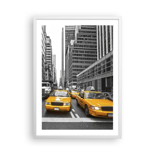 Obraz - Plakat - To my ubarwiamy miasto - 50x70cm - Miasto Nowy Jork Architektura - Nowoczesny modny obraz Plakat rama biała ARTTOR ARTTOR