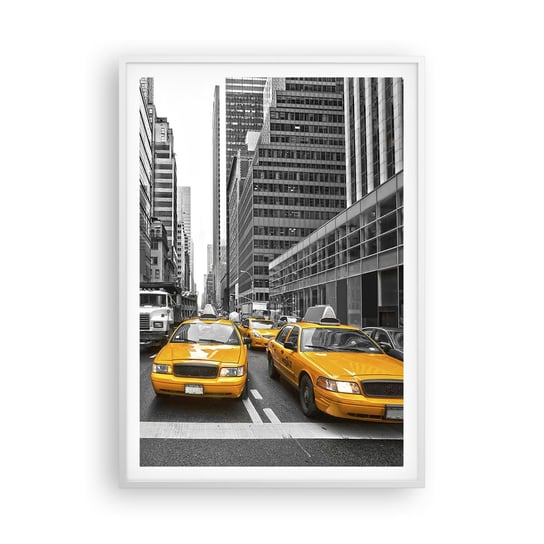 Obraz - Plakat - To my ubarwiamy miasto - 70x100cm - Miasto Nowy Jork Architektura - Foto Plakaty w ramie koloru białego do Salonu Sypialni ARTTOR ARTTOR