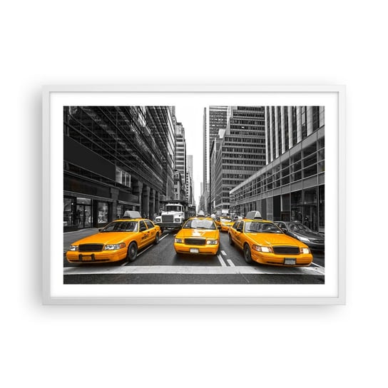 Obraz - Plakat - To my ubarwiamy miasto - 70x50cm - Miasto Nowy Jork Architektura - Nowoczesny modny obraz Plakat rama biała ARTTOR ARTTOR
