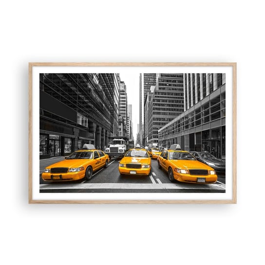 Obraz - Plakat - To my ubarwiamy miasto - 91x61cm - Miasto Nowy Jork Architektura - Foto Plakaty na ścianę w ramie jasny dąb - Plakat do Salonu Sypialni ARTTOR ARTTOR