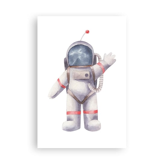 Obraz - Plakat - To na razie! - 61x91cm - Astronauta Dziecięcy Minimalizm - Foto Plakaty na ścianę bez ramy - Plakat do Salonu Sypialni ARTTOR ARTTOR