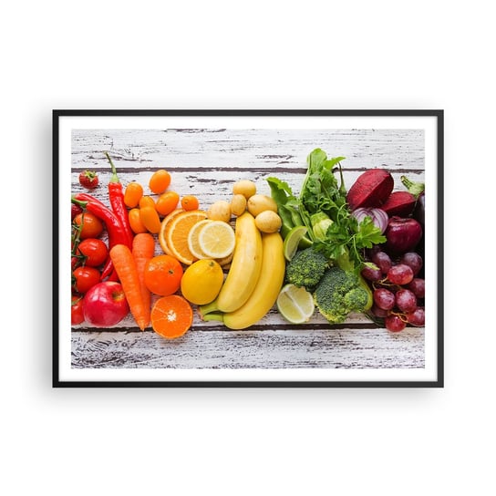 Obraz - Plakat - To nie wystarczy? - 100x70cm - Gastronomia Owoce Warzywa - Foto Plakaty w ramie koloru czarnego do Salonu Sypialni ARTTOR ARTTOR