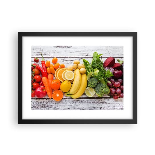 Obraz - Plakat - To nie wystarczy? - 40x30cm - Gastronomia Owoce Warzywa - Foto Plakaty na ścianę w czarnej ramie - Plakat do Salonu Sypialni ARTTOR ARTTOR