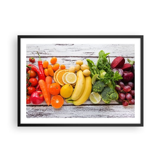 Obraz - Plakat - To nie wystarczy? - 70x50cm - Gastronomia Owoce Warzywa - Nowoczesny modny obraz Plakat czarna rama ARTTOR ARTTOR