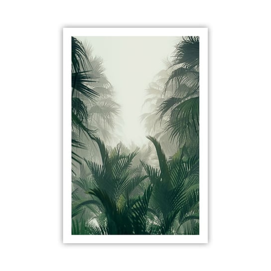 Obraz - Plakat - Tropikalna tajemnica - 61x91cm - Dżungla Palma Kokosowa Las - Foto Plakaty na ścianę bez ramy - Plakat do Salonu Sypialni ARTTOR ARTTOR