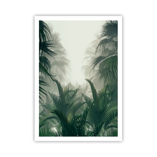 Obraz - Plakat - Tropikalna tajemnica - 70x100cm - Dżungla Palma Kokosowa Las - Foto Plakaty bez ramy na ścianę do Salonu Sypialni ARTTOR ARTTOR