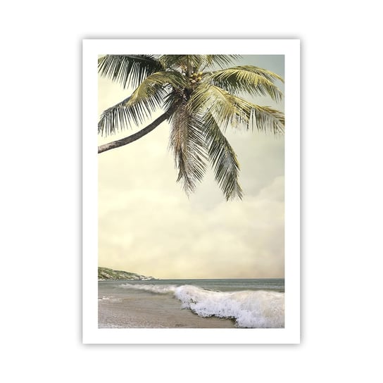 Obraz - Plakat - Tropikalne marzenie - 50x70cm - Krajobraz Plaża Morze - Nowoczesny modny obraz Plakat bez ramy do Salonu Sypialni ARTTOR ARTTOR