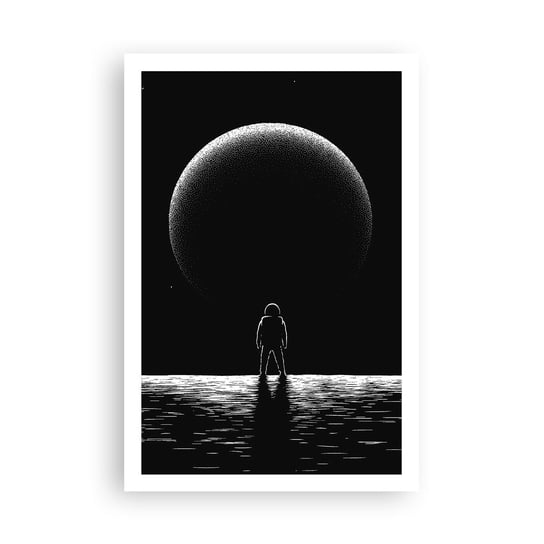 Obraz - Plakat - Twarzą w twarz - 61x91cm - Kosmos Astronauta Planeta - Foto Plakaty na ścianę bez ramy - Plakat do Salonu Sypialni ARTTOR ARTTOR