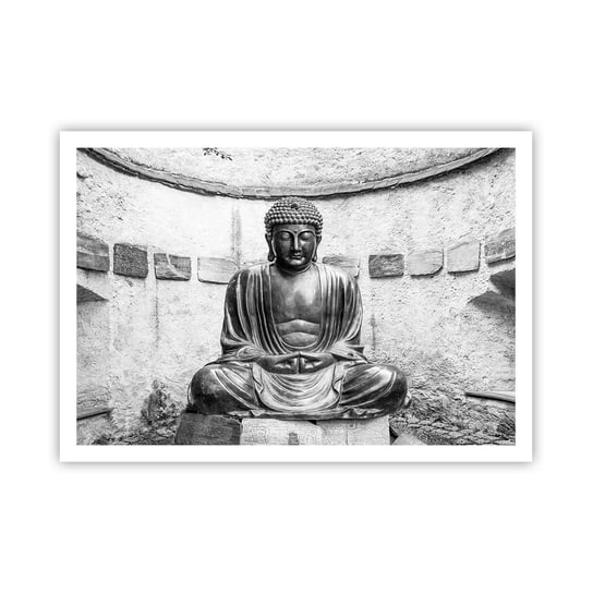 Obraz - Plakat - U źródeł spokoju - 100x70cm - Budda Posąg Buddy Azja - Foto Plakaty bez ramy na ścianę do Salonu Sypialni ARTTOR ARTTOR