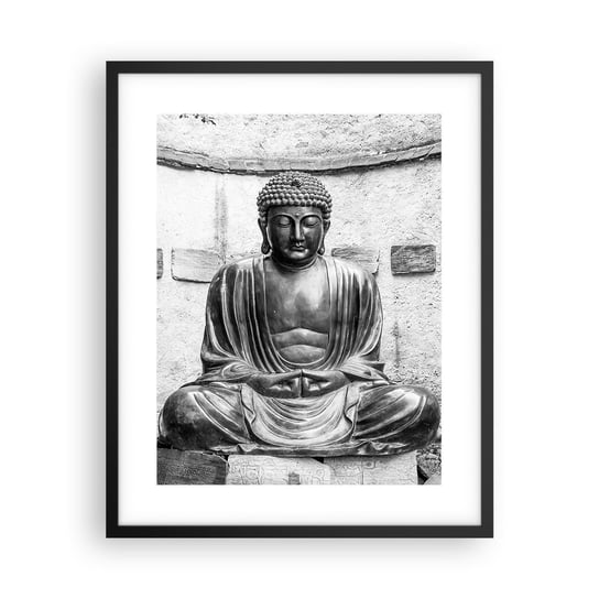 Obraz - Plakat - U źródeł spokoju - 40x50cm - Budda Posąg Buddy Azja - Foto Plakaty w ramie koloru czarnego do Salonu Sypialni ARTTOR ARTTOR