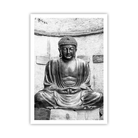 Obraz - Plakat - U źródeł spokoju - 70x100cm - Budda Posąg Buddy Azja - Foto Plakaty bez ramy na ścianę do Salonu Sypialni ARTTOR ARTTOR
