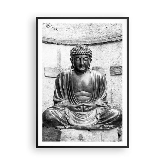 Obraz - Plakat - U źródeł spokoju - 70x100cm - Budda Posąg Buddy Azja - Foto Plakaty w ramie koloru czarnego do Salonu Sypialni ARTTOR ARTTOR