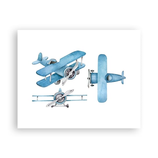 Obraz - Plakat - Urodzony zwycięzca - 50x40cm - Retro Samoloty Dziecięce - Foto Plakaty bez ramy do Salonu Sypialni ARTTOR ARTTOR