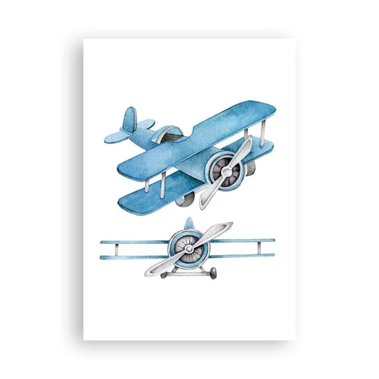 Obraz - Plakat - Urodzony zwycięzca - 70x100cm - Retro Samoloty Dziecięce - Foto Plakaty bez ramy na ścianę do Salonu Sypialni ARTTOR ARTTOR