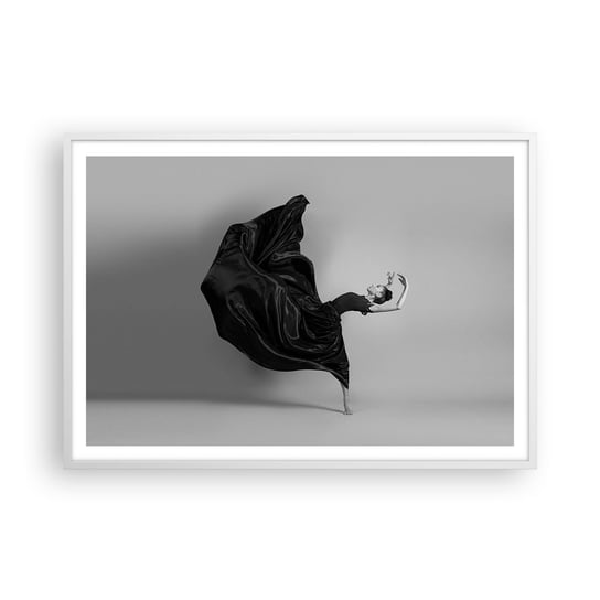 Obraz - Plakat - Uskrzydlona muzyką - 100x70cm - Taniec Kobieta Tancerka - Foto Plakaty w ramie koloru białego do Salonu Sypialni ARTTOR ARTTOR
