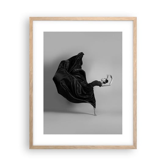 Obraz - Plakat - Uskrzydlona muzyką - 40x50cm - Taniec Kobieta Tancerka - Foto Plakaty w ramie koloru jasny dąb do Salonu Sypialni ARTTOR ARTTOR