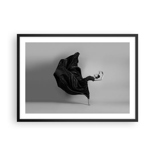 Obraz - Plakat - Uskrzydlona muzyką - 70x50cm - Taniec Kobieta Tancerka - Nowoczesny modny obraz Plakat czarna rama ARTTOR ARTTOR