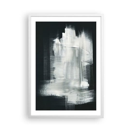 Obraz - Plakat - Utkane z pionu i poziomu - 50x70cm - Abstrakcja Sztuka Czarno-Biały - Nowoczesny modny obraz Plakat rama biała ARTTOR ARTTOR