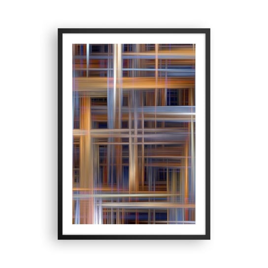 Obraz - Plakat - Utkane ze światła - 50x70cm - Abstrakcja Sztuka Grafika - Nowoczesny modny obraz Plakat czarna rama ARTTOR ARTTOR