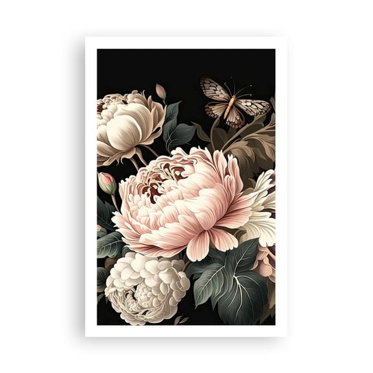 Obraz - Plakat - W barokowym stylu - 61x91cm - Botanika Kwiaty Shabby Chic - Foto Plakaty na ścianę bez ramy - Plakat do Salonu Sypialni ARTTOR ARTTOR
