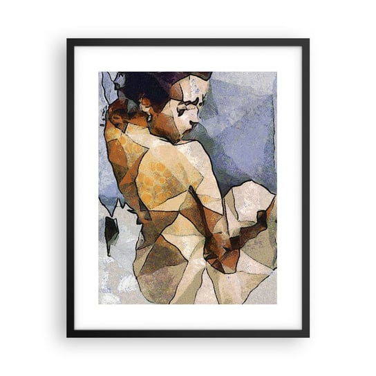 Obraz - Plakat - W duchu kubizmu - 40x50cm - Grafika Kobieta Ciało Kobiety - Foto Plakaty w ramie koloru czarnego do Salonu Sypialni ARTTOR ARTTOR