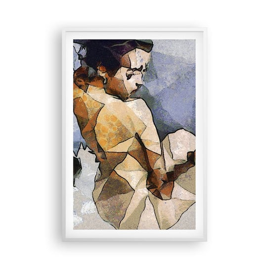 Obraz - Plakat - W duchu kubizmu - 61x91cm - Grafika Kobieta Ciało Kobiety - Foto Plakaty na ścianę w ramie białej - Plakat do Salonu Sypialni ARTTOR ARTTOR