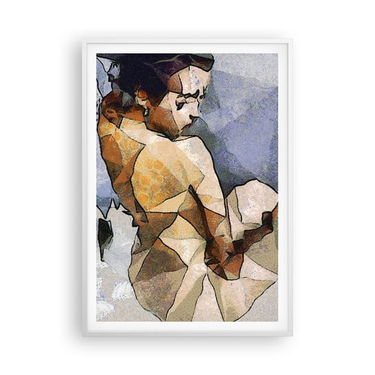 Obraz - Plakat - W duchu kubizmu - 70x100cm - Grafika Kobieta Ciało Kobiety - Foto Plakaty w ramie koloru białego do Salonu Sypialni ARTTOR ARTTOR