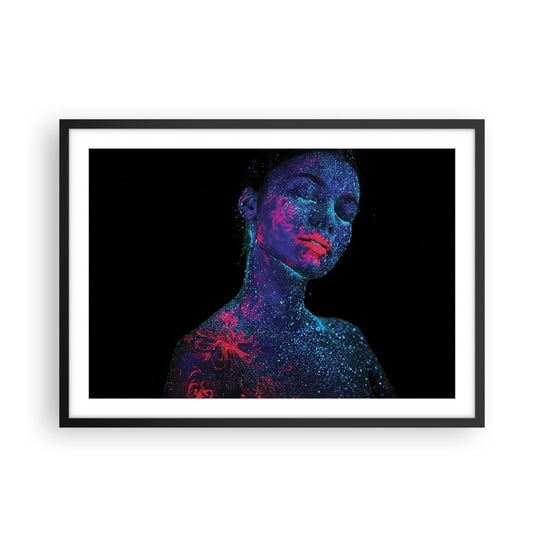 Obraz - Plakat - W gwiezdnym pyle - 70x50cm - Abstrakcja Kobieta Sztuka - Nowoczesny modny obraz Plakat czarna rama ARTTOR ARTTOR