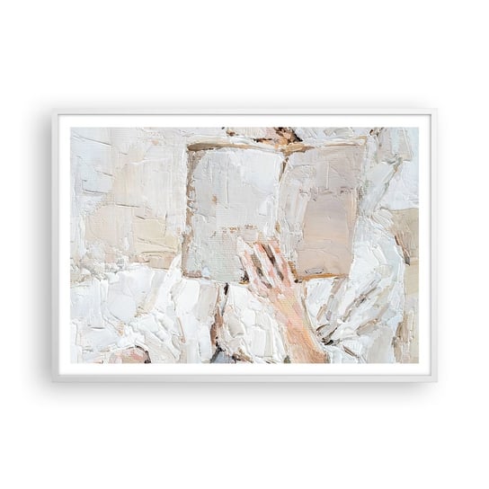Obraz - Plakat - W innym świecie - 100x70cm - Sztuka Książka Minimalizm - Foto Plakaty w ramie koloru białego do Salonu Sypialni ARTTOR ARTTOR