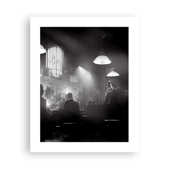 Obraz - Plakat - W jazzowym klimacie - 40x50cm - Bar Retro Ludzie - Foto Plakaty bez ramy do Salonu Sypialni ARTTOR ARTTOR