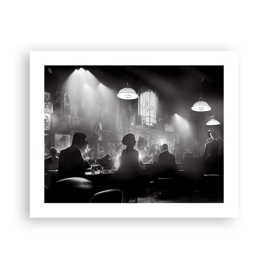 Obraz - Plakat - W jazzowym klimacie - 50x40cm - Bar Retro Ludzie - Foto Plakaty bez ramy do Salonu Sypialni ARTTOR ARTTOR
