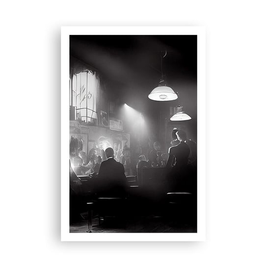 Obraz - Plakat - W jazzowym klimacie - 61x91cm - Bar Retro Ludzie - Foto Plakaty na ścianę bez ramy - Plakat do Salonu Sypialni ARTTOR ARTTOR