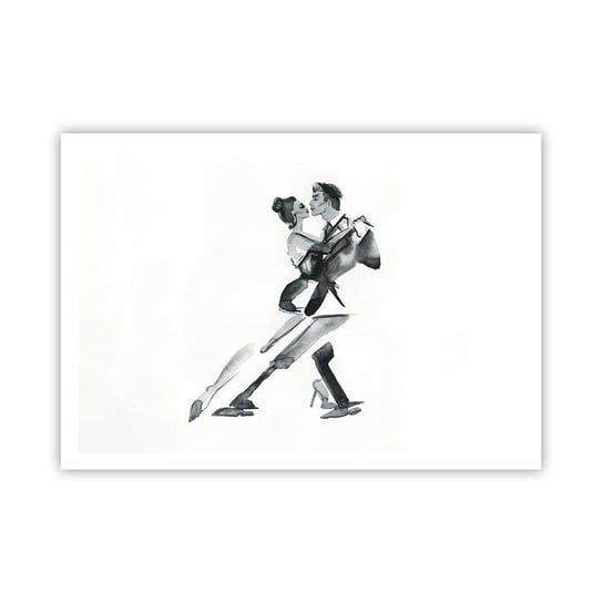 Obraz - Plakat - W jednym rytmie - 100x70cm - Tango Taniec Tancerz - Foto Plakaty bez ramy na ścianę do Salonu Sypialni ARTTOR ARTTOR