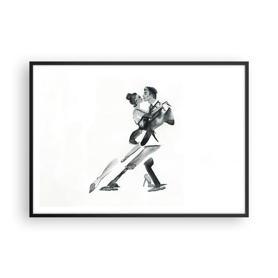 Obraz - Plakat - W jednym rytmie - 100x70cm - Tango Taniec Tancerz - Foto Plakaty w ramie koloru czarnego do Salonu Sypialni ARTTOR ARTTOR