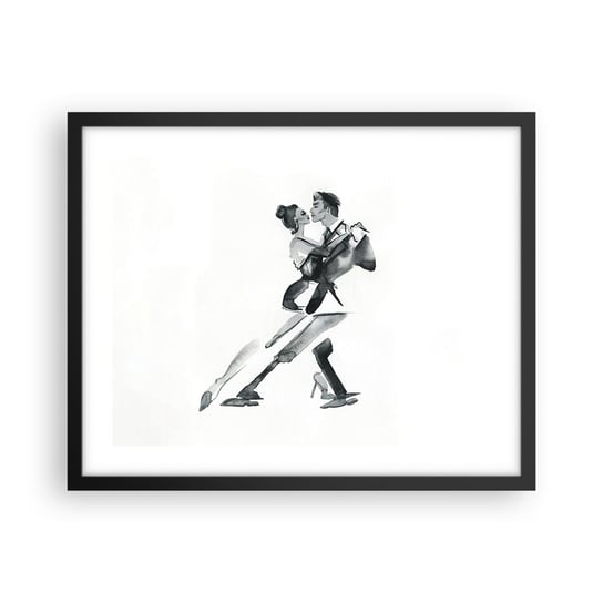 Obraz - Plakat - W jednym rytmie - 50x40cm - Tango Taniec Tancerz - Foto Plakaty w ramie koloru czarnego do Salonu Sypialni ARTTOR ARTTOR