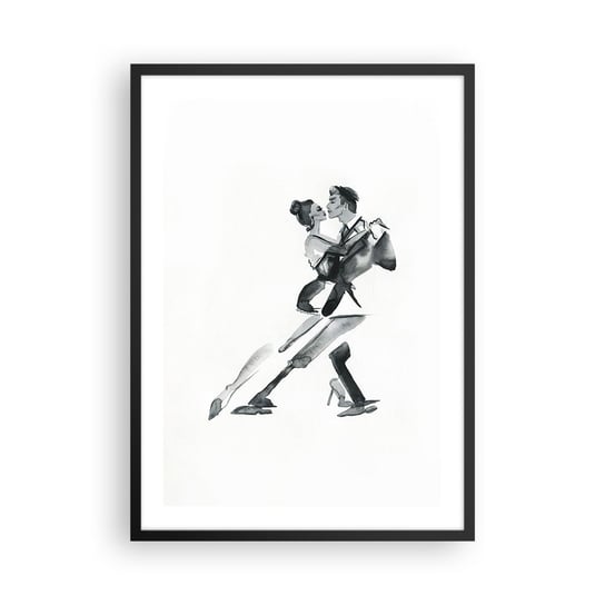 Obraz - Plakat - W jednym rytmie - 50x70cm - Tango Taniec Tancerz - Nowoczesny modny obraz Plakat czarna rama ARTTOR ARTTOR